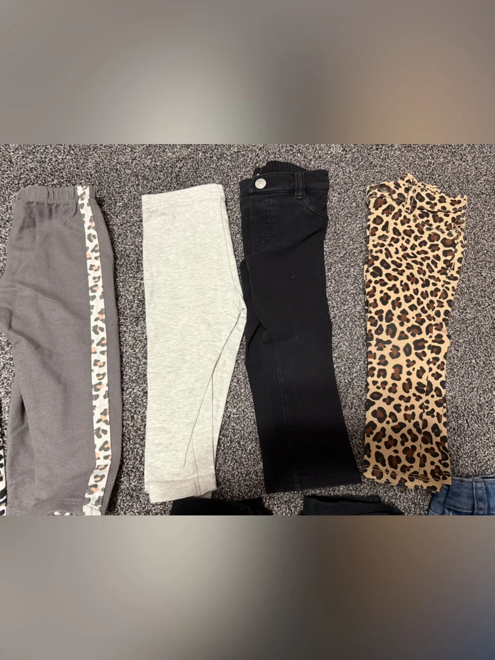 18 month baby girls pants denim cheetah leopard velvet Nike